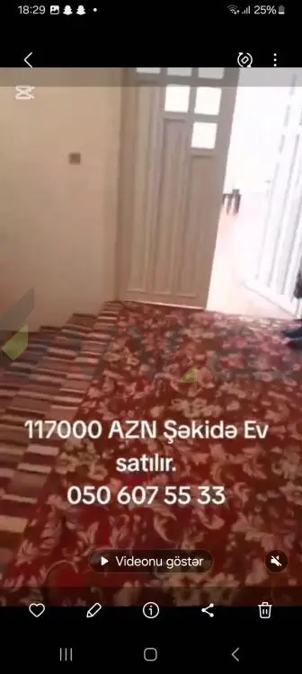 4 otaqlı Həyət evi Satılır, Şəki — Ev, villa, Şəki (8)