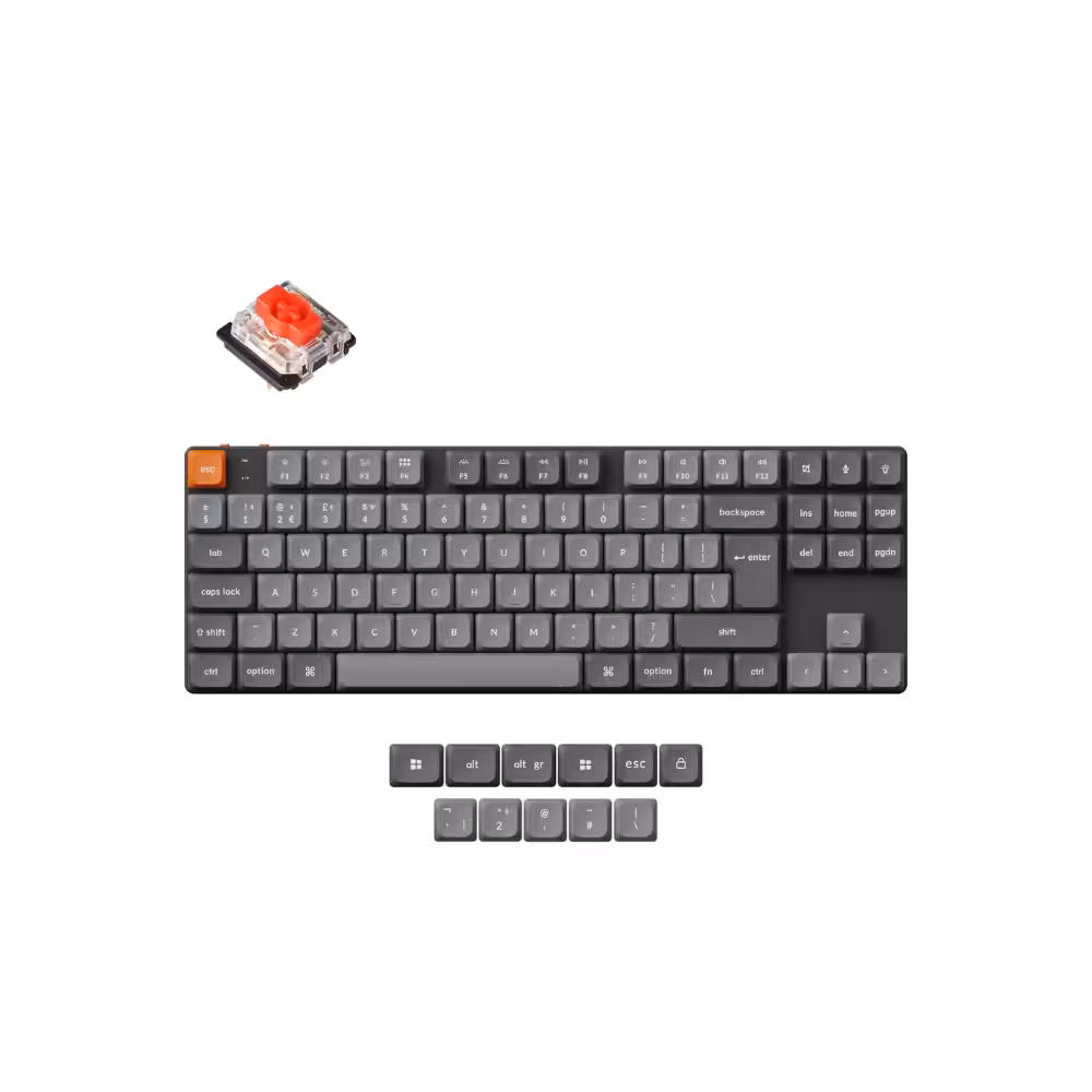 K1 Max Gateron White Backlight Red Switch Keyboard(K1M-A1Z-AZ) — Bakı