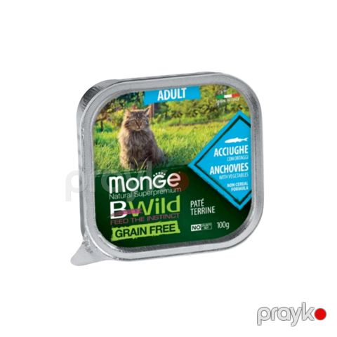 Nəm yem Monge Natural Superpremium BWild Adult, yetkin pişiklər üçün, 100 q — Bakı