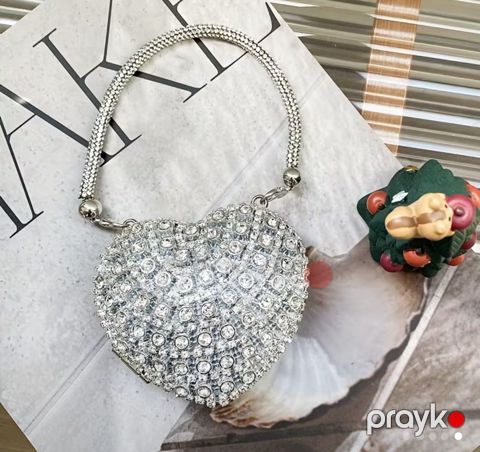 Klatç AVR5, kristal daşlar, gümüşü, 9x10 sm — Bakı