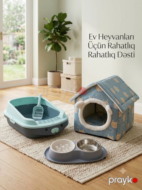 Evcik No brand, İt, Pişik, Pambıq, Düzbucaqlı, Fiqurlu, Yarıaçıq — Bakı