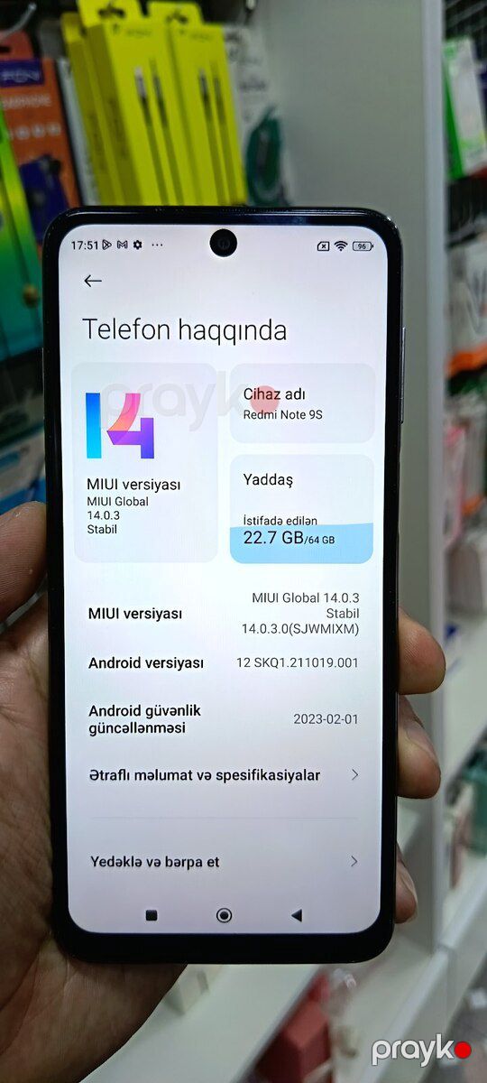 Xiaomi Redmi Note 9S Aurora Blue 64GB/4GB — Smartfonlar, Sumqayıt (6)