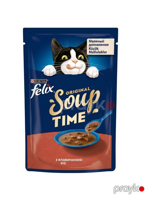 Nəm yem pişiklər üçün Felix Soup Time, 85 q — Bakı