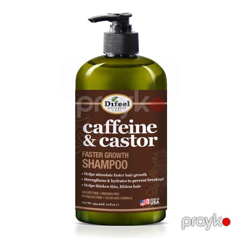 Şampun Difeel Caffeine&Castor Saçların uzanması üçün 355 ml — Bakı