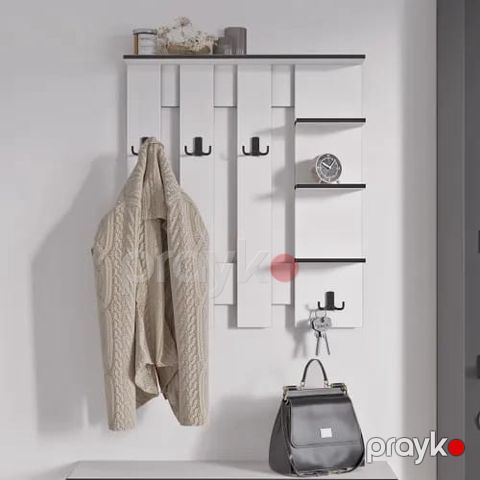 Rəfli asılqan mv_13900246, laminat/LDSP, ağ, 19x90x80 sm — Bakı