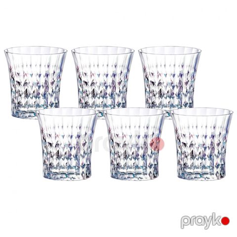 Viski üçün stəkan dəsti Cristal Darques Paris Lady Diamond L9747, 6 əd, 270 ml, büllur, şəffaf — Bakı