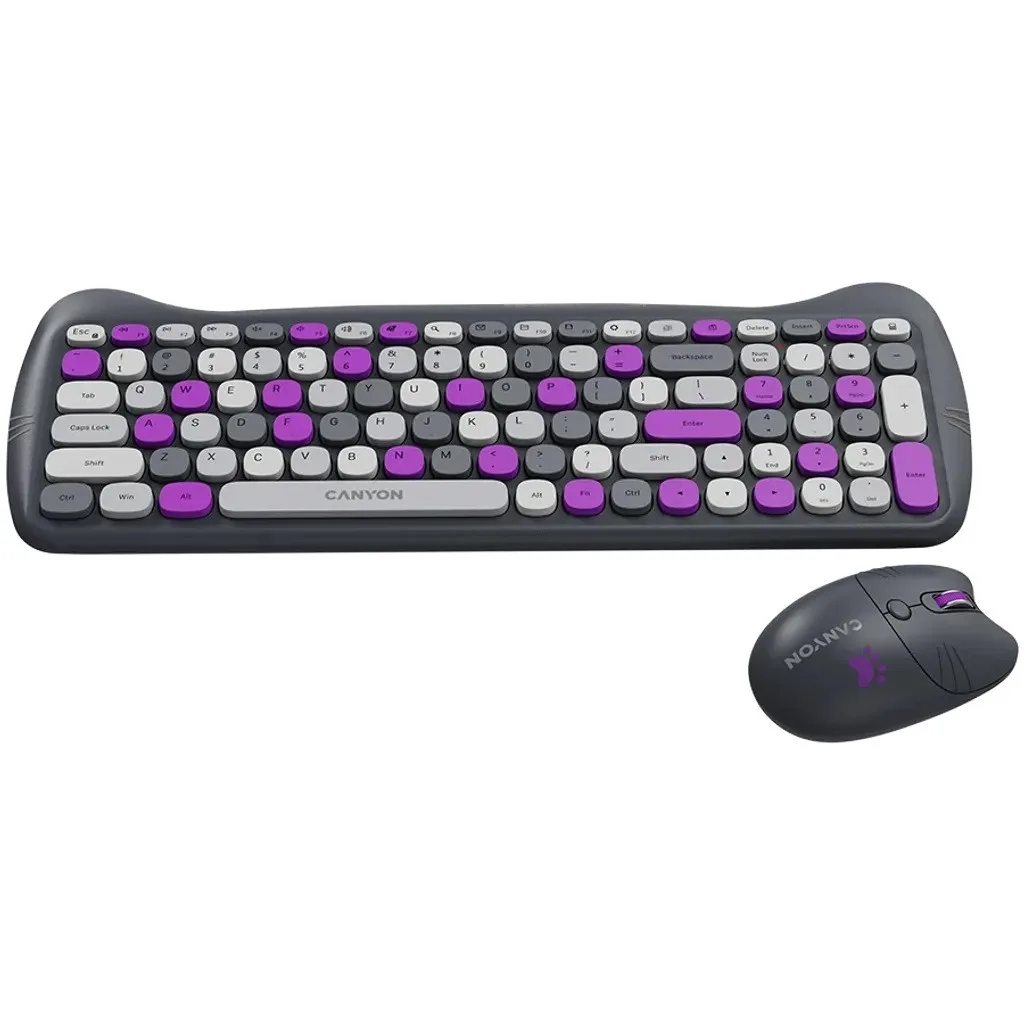 Klaviatura Canyon HSET-W6 Violet (CNS-HSETW6VT) — Mallar, Bakı (2)