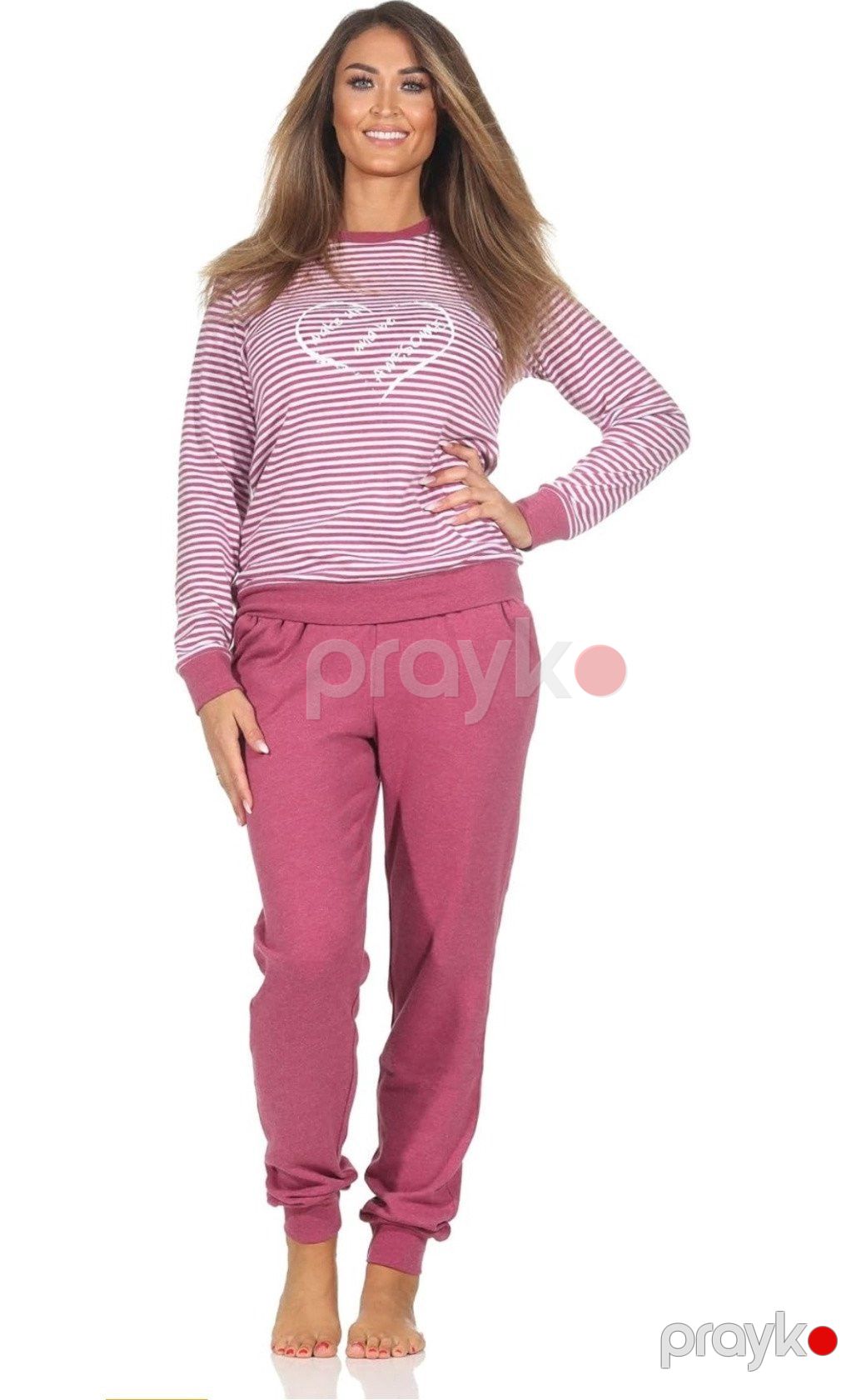 Qadınlar üçün şalvarlı pijama dəsti Nor2, çəhrayı, parça, ölçü M — Mallar, Bakı (2)