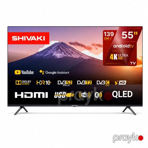 Yeni Televizor Shivaki QLED 55" 4K (3840x2160), Ünvandan götürmə, Pulsuz çatdırılma, Ödənişli çatdırılma — Bakı