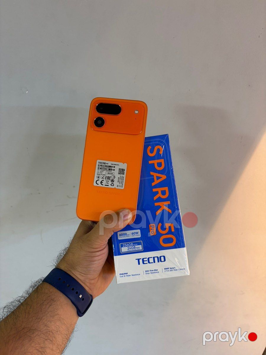 Tecno Spark 50 Pro Dynamic Orange 256GB/8GB — Smartfonlar, Bakı (2)