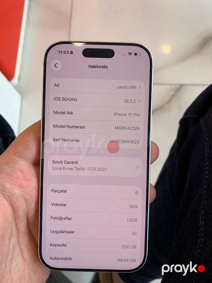 Apple iPhone 17 Pro Silver 256GB/12GB — Smartfonlar, Gəncə (6)