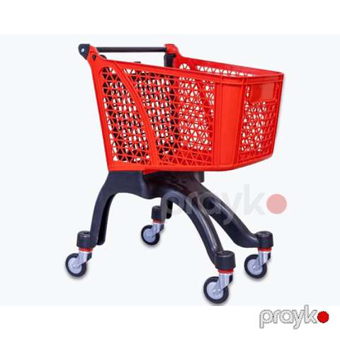 Plastik Market Arabası 100L – Yüngül və Dayanıqlı Alış-veriş Arabası — Bakı