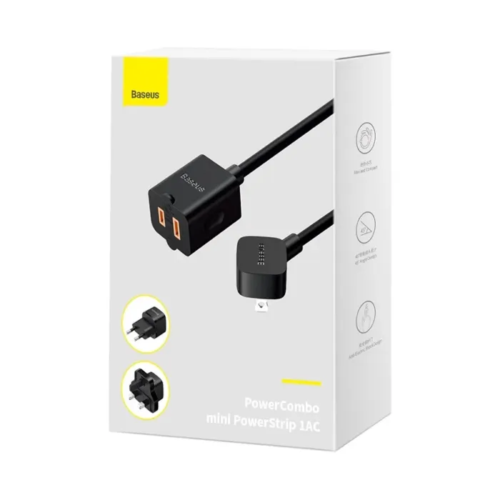 Baseus PowerCombo Mini PSMN000201 1AC Universal Elektrik Uzadıcı — Bakı