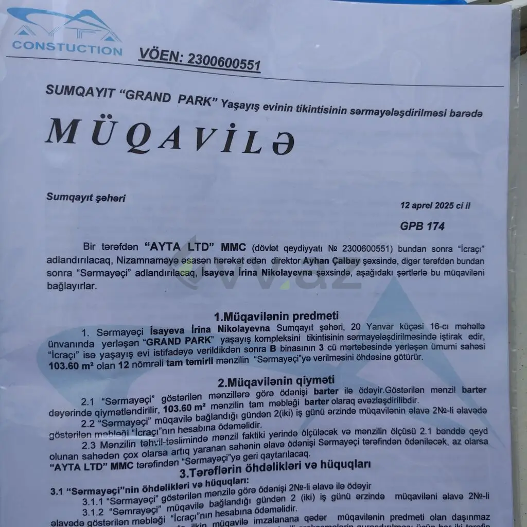 3 otaqlı mənzil Yeni tikili Satılır, 16-cı mikrorayon, Sumqayıt — Mənzil, Sumqayıt (5)