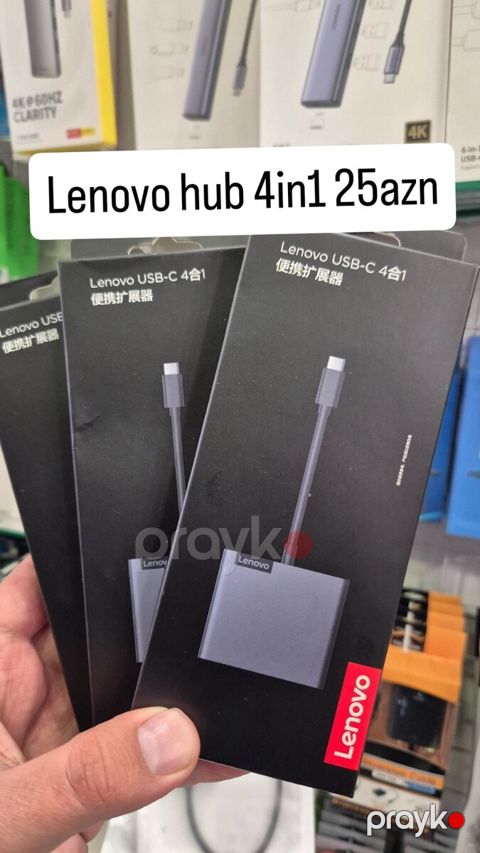 Lenovo type-c hub usb hdmi vga — Bakı