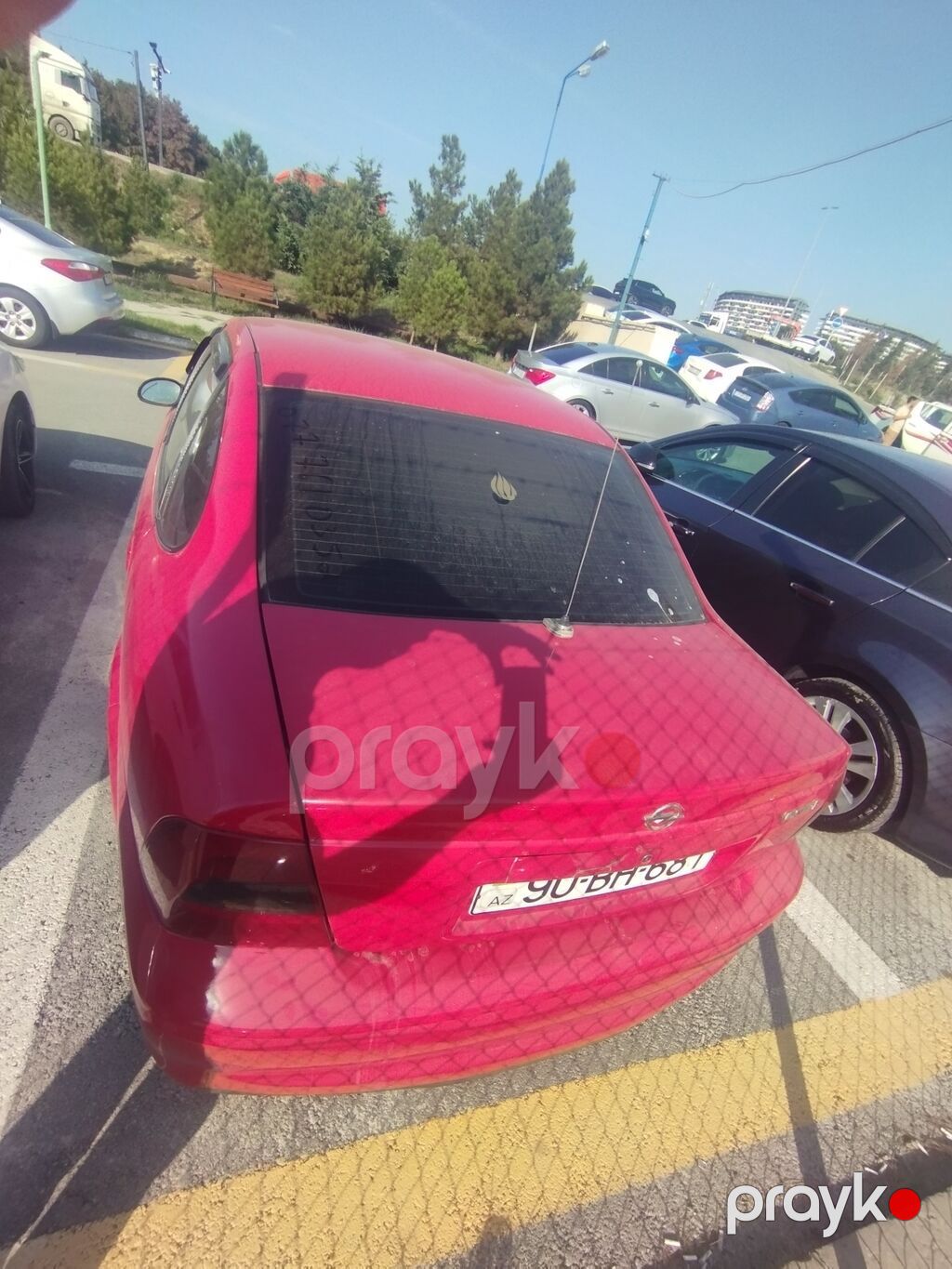 Opel Vectra B, qırmızı rəng, sedan/götürmə tipli kuzov (5 qapı) — Avtomobillər, Qobu (4)