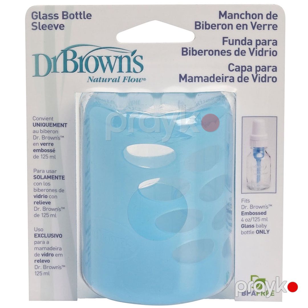 Dar boğaz şüşə butulka üçün silikon qoruyucu (125 ml) mavi Dr. Brown's — Mallar, Bakı (2)