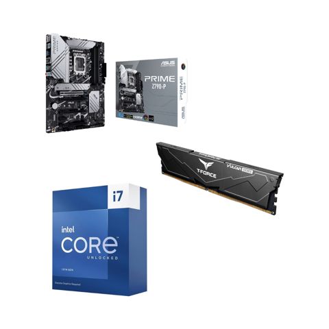 Dəst: ASUS prıme Z790-P DDR5 + Intel i7-13700KF + t-force vulcan 32GB (2×16GB) d — Bakı