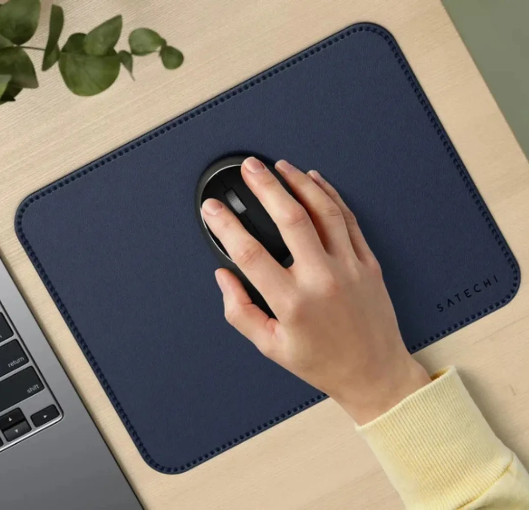Mouse altligi Satechi Vegan-Leather Premium Mouse Pad Blue — Mallar, Bakı (6)