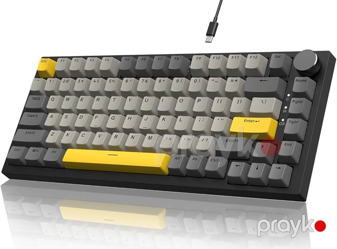 Ajazz AK820 Gray White Yellow — Periferik cihazlar, Bakı (3)