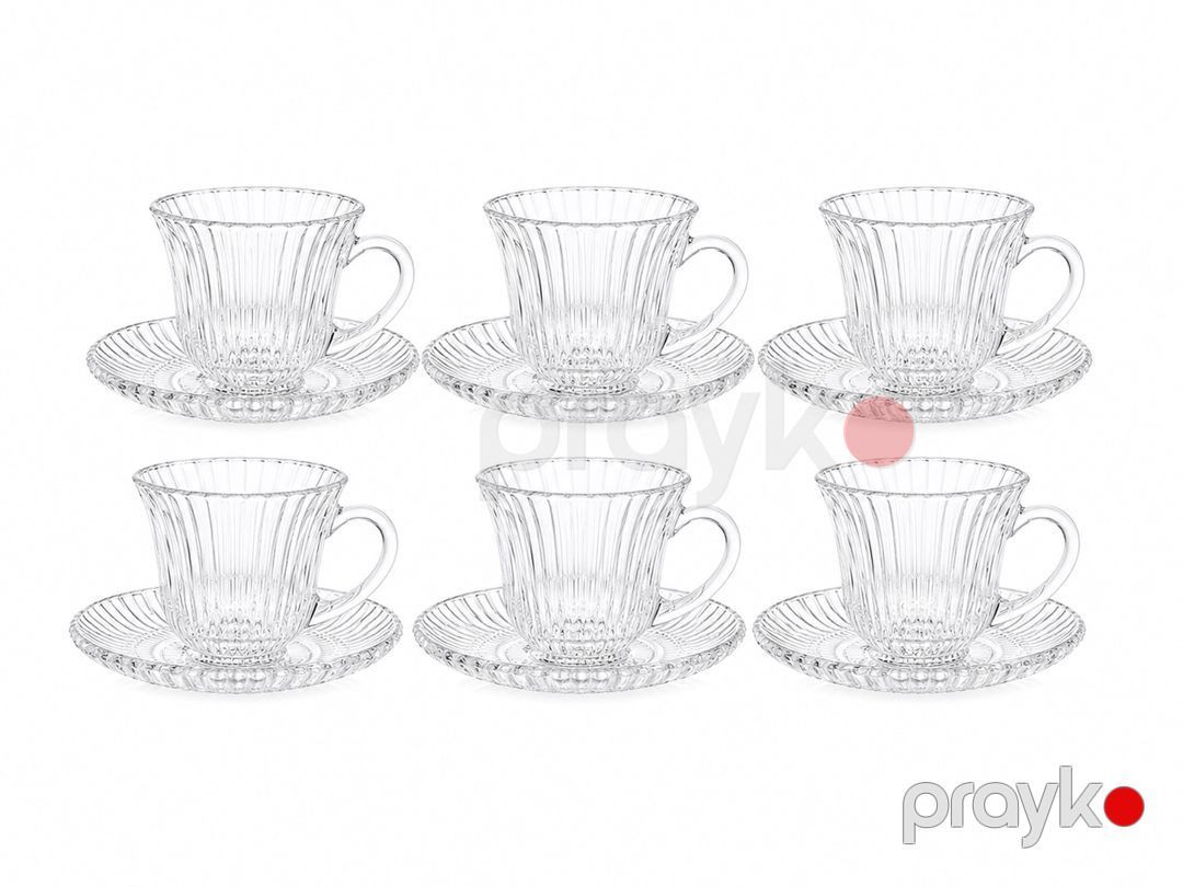 Çay dəsti 87899, şüşə, şəffaf, 160 ml, 12 ədəd, 6 nəfərlik — Mallar, Bakı (2)