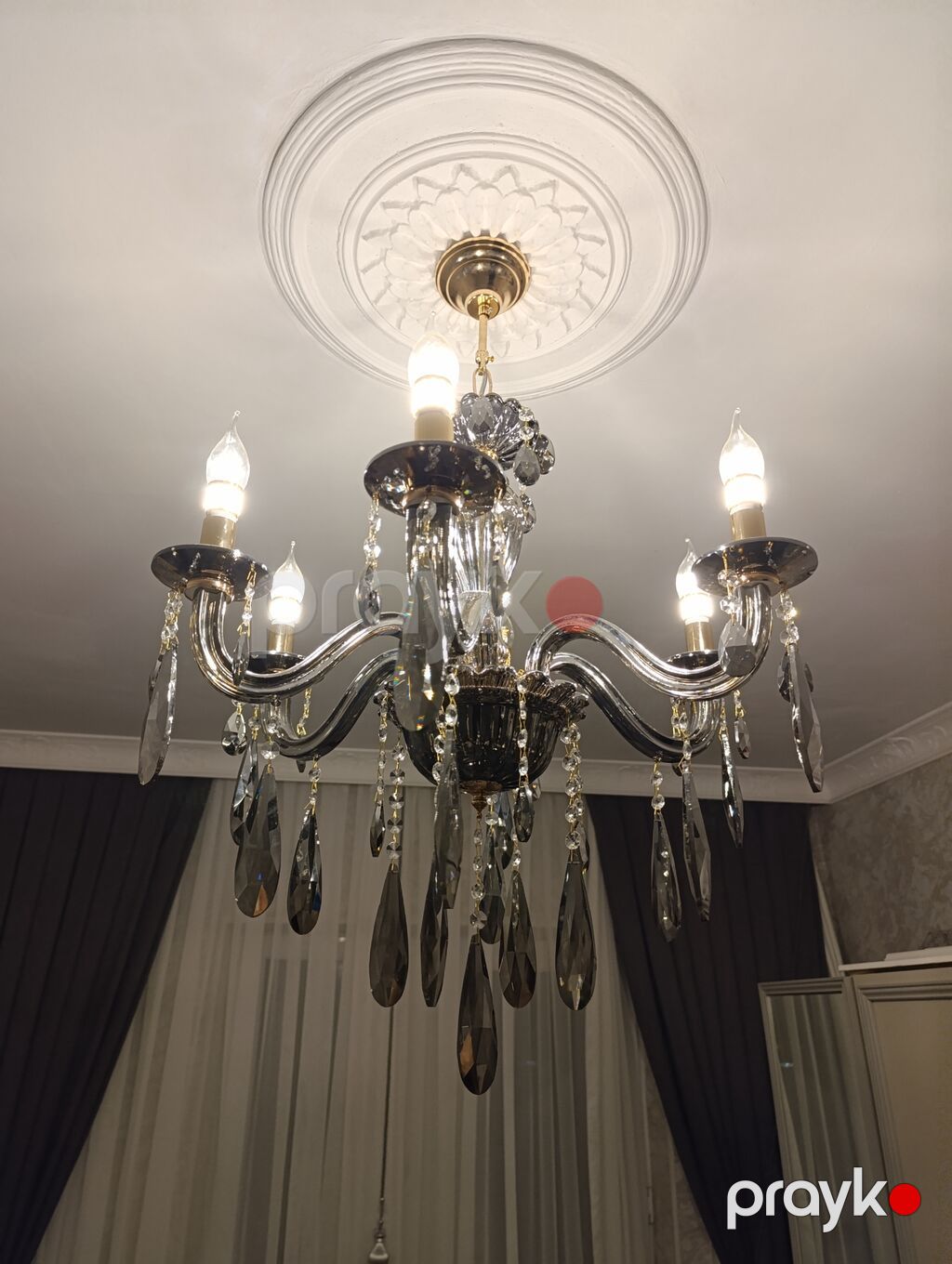 Çılçıraq, 6 lampa, Metal — Tavan is?qlar? v? cilc?raqlar, Bakı (7)