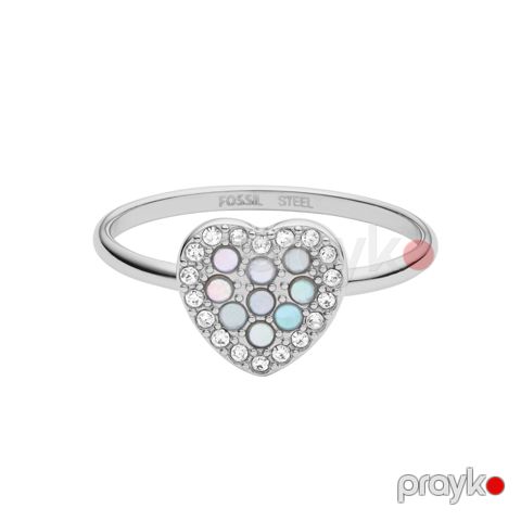 Üzük qadınlar üçün Fossil JF03412040508, Swarovski kristalları/sədəf, gümüşü — Bakı