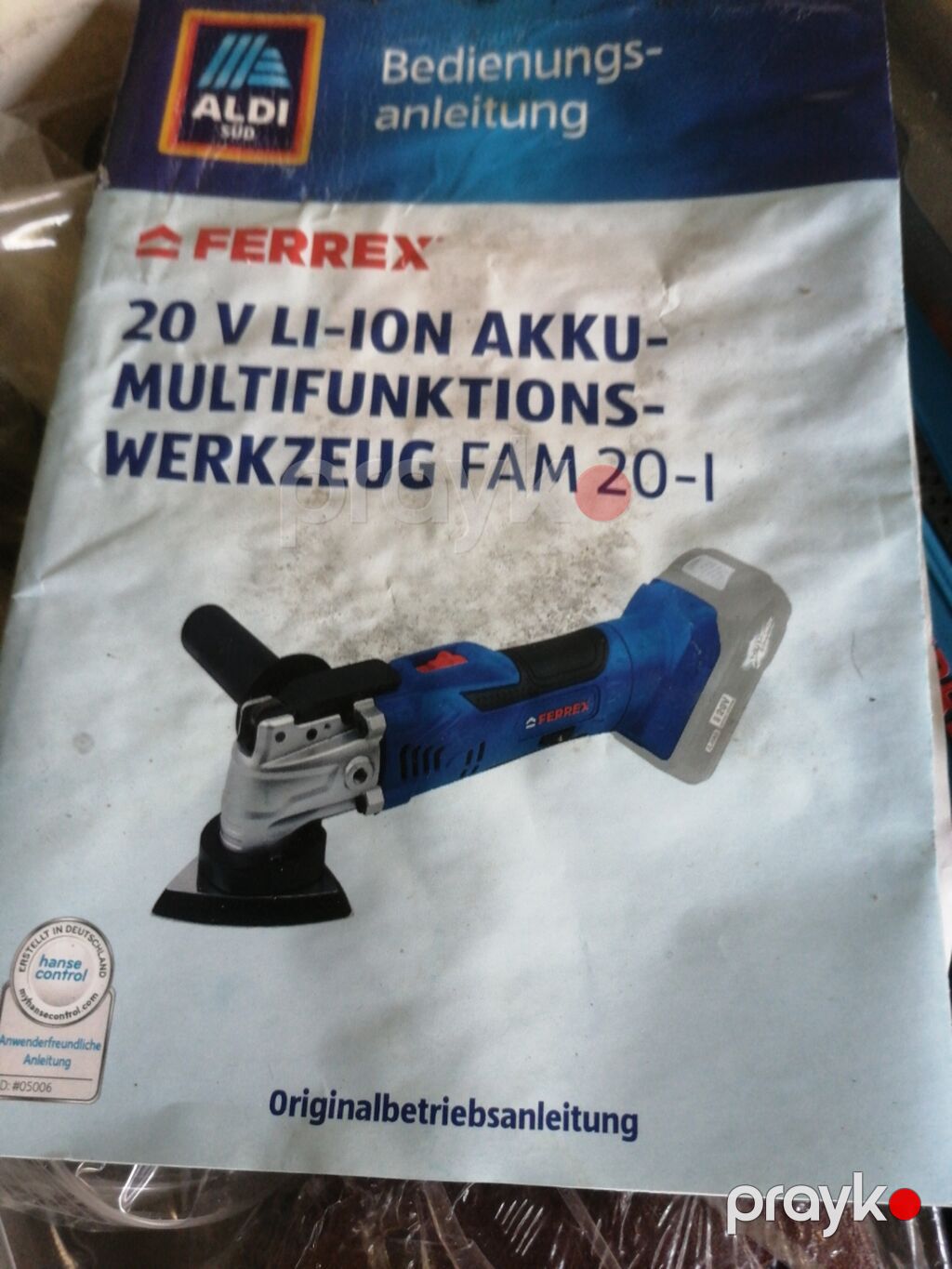 Ferrex FAM 20-I akkumulaytorlu çoxfunksiyalı alət – 20 V Li‑ion — Digər elektrik aləti, Bakı (3)