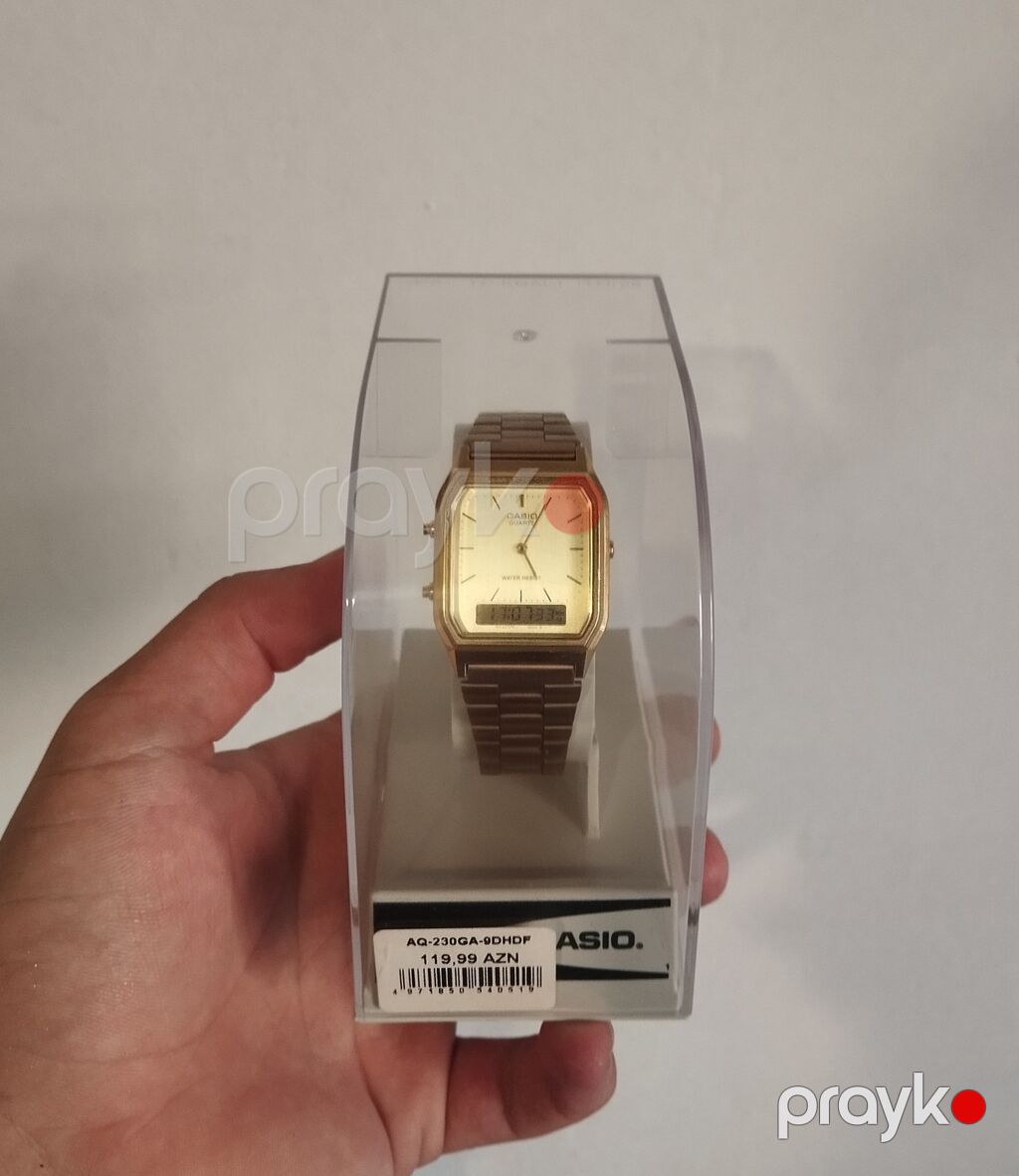 Casio AQ-230GA-9DHDf qol saatı - Rəng: qızılı - Korpus forması — Qol saatları, Bakı (2)