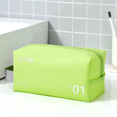 Kosmetik çanta Alliance company, PVC, 21.3x11.5x11.5 sm, yaşıl — Bakı
