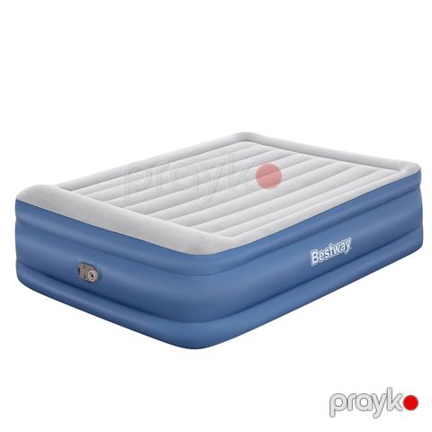 Şişmə döşək Bestway TriTech, ağ/mavi, 203x152x56 sm — Bakı