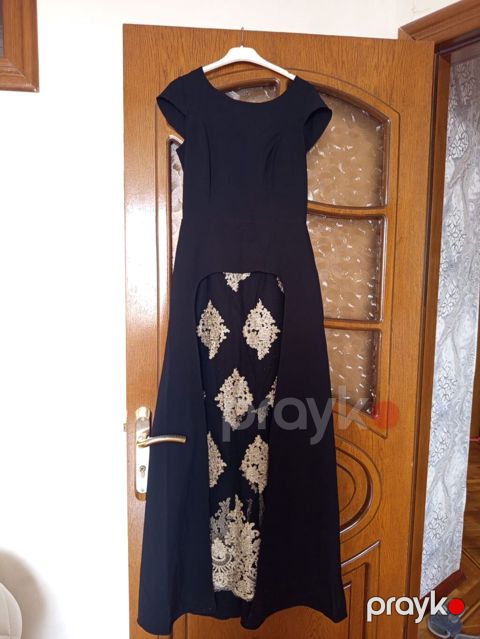 Qara rəngli elegant ziyafət donu
