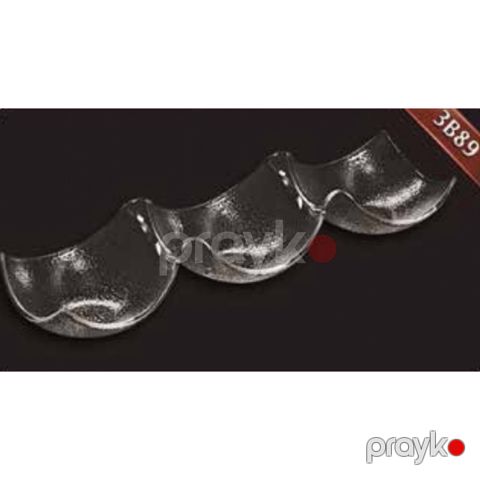 Çərəz qabı 3B89, 11x36 sm, şüşə, şəffaf — Bakı