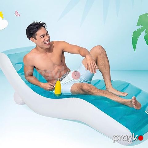 Intex RAX-56874001 Splash Lounge, qoltuqaltılar və stəkan tutacağı olan şişmə üzən şezlonq, Hovuzda və göldə üzmək üçün əlverişli, 191 x 99 sm, RAX-56874001 — Bakı