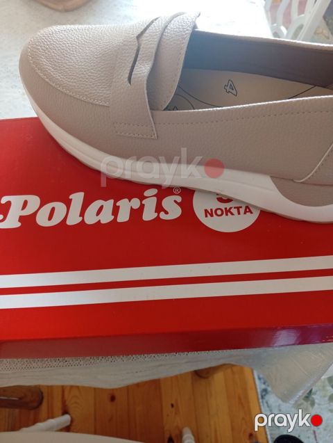 Polaris qadın loaferi - Rəng: bej - Material: teksturalı süni dərinə — Bakı