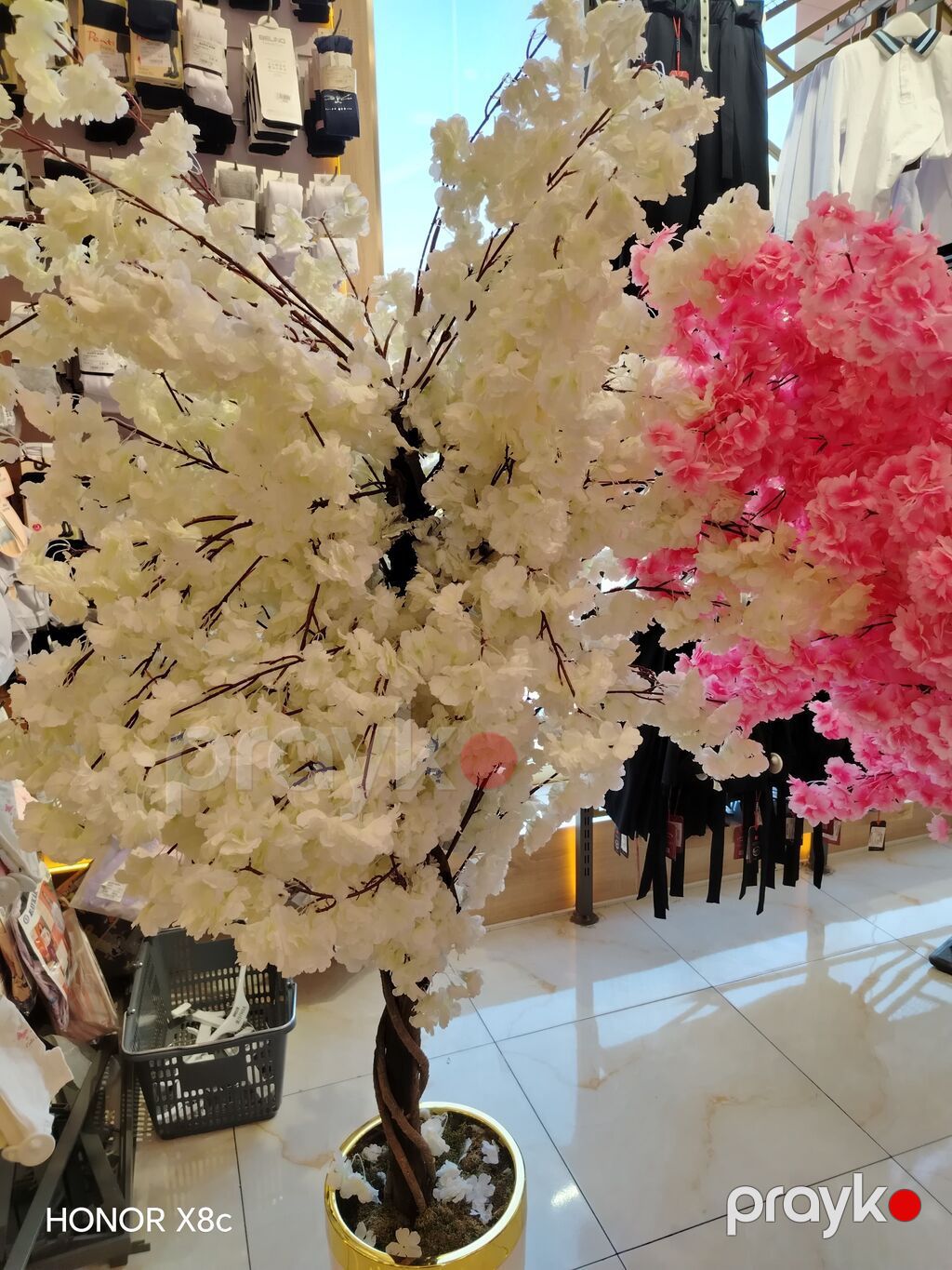 Dekorativ süni sakura ağacı - Rənglər: çəhrayı və ağ variantları — Vaazalar, kreslolar, süni çiçəklər, Gəncə (2)