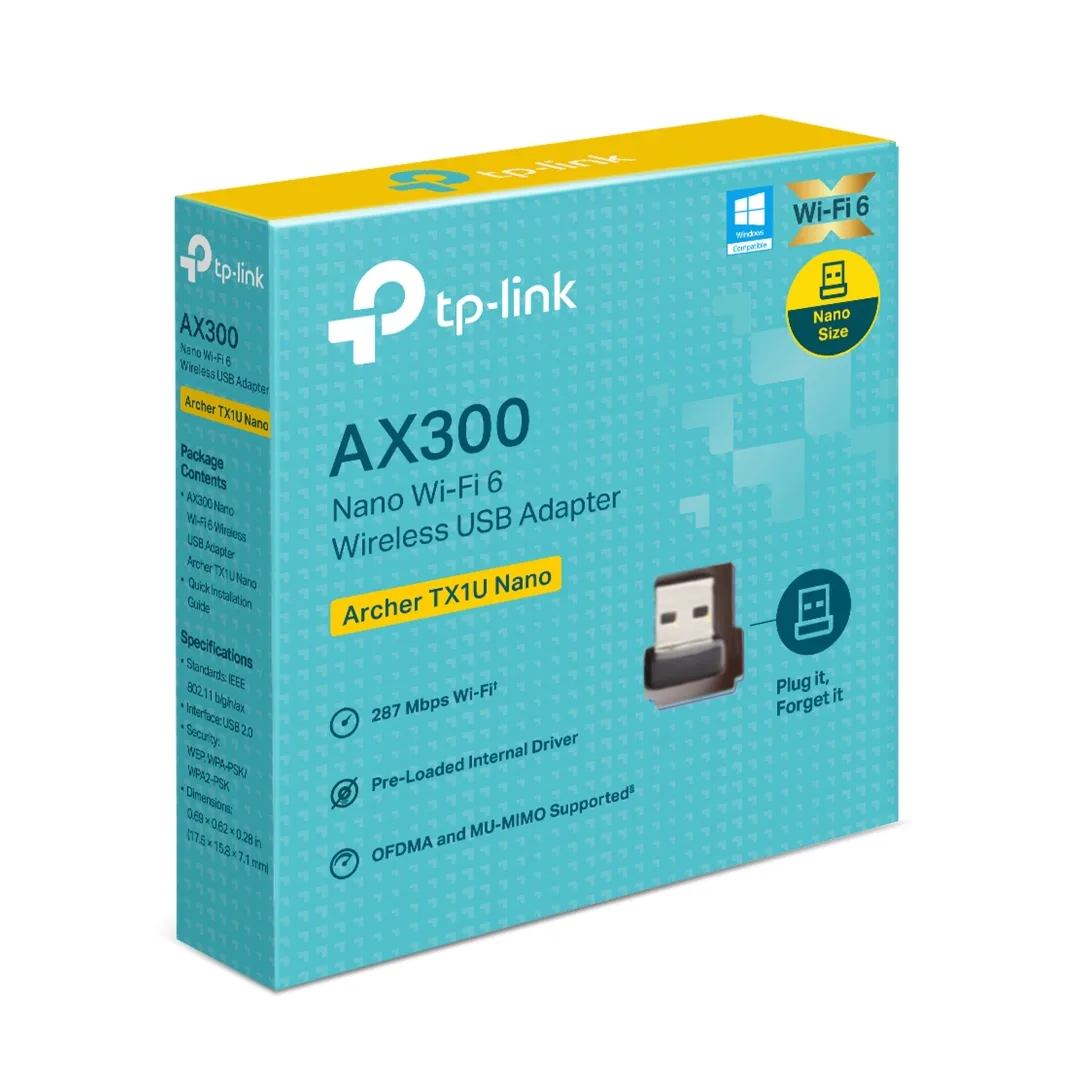 TP-Link Archer TX1U Nano (AX300 Nano Wi-Fi 6 Wireless USB Adapter) — Bakı