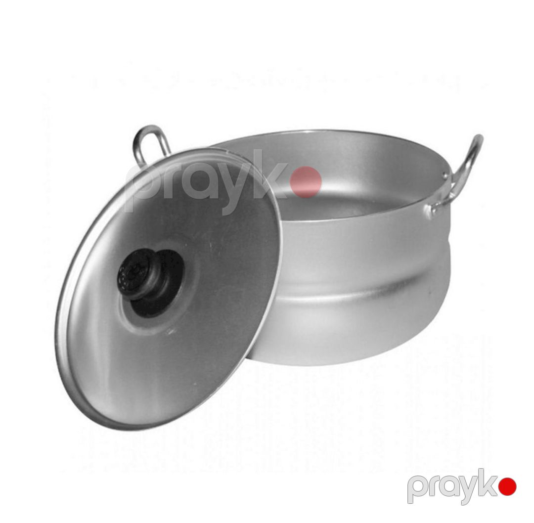 Alüminium qazan "Калитва" 1150, 2 tutacaq, metal qapaq, 15 L — Mallar, Bakı (2)