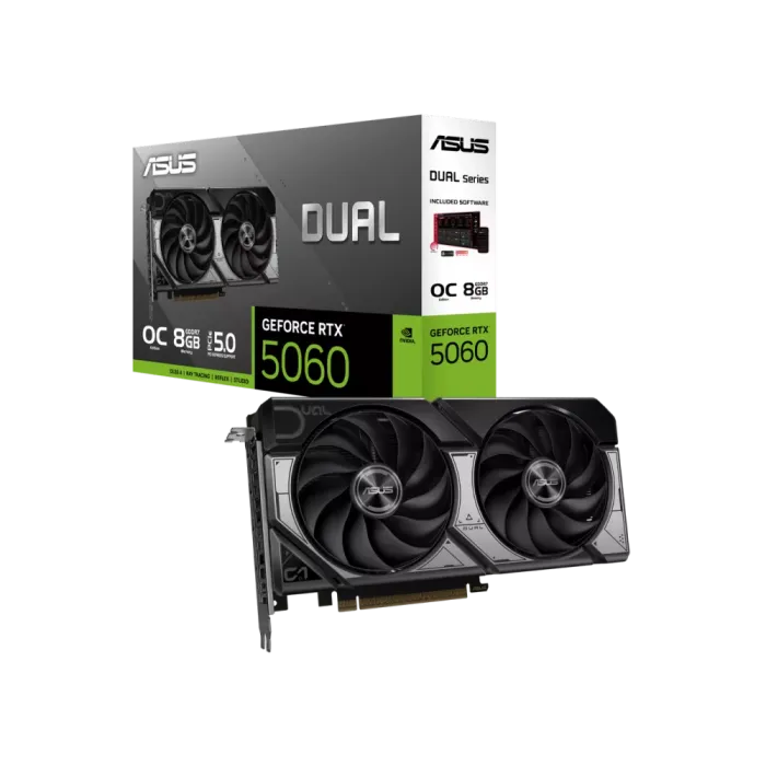 ASUS Dual GeForce RTX 5060 8GB GDDR7 OC Edition 90YV0N12-M0NA00 Videokart — Bakı