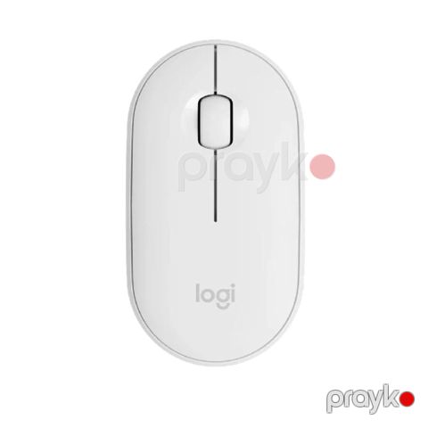 Logitech Pebble Mouse 2 M350s – Tonal White – Bluetooth – Dongleless — Bakı