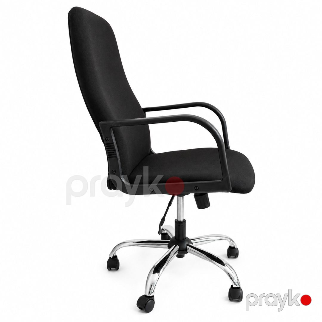 Ofis üçün kreslo, parça/metal, qara, 130 kq — Mallar, Bakı (3)