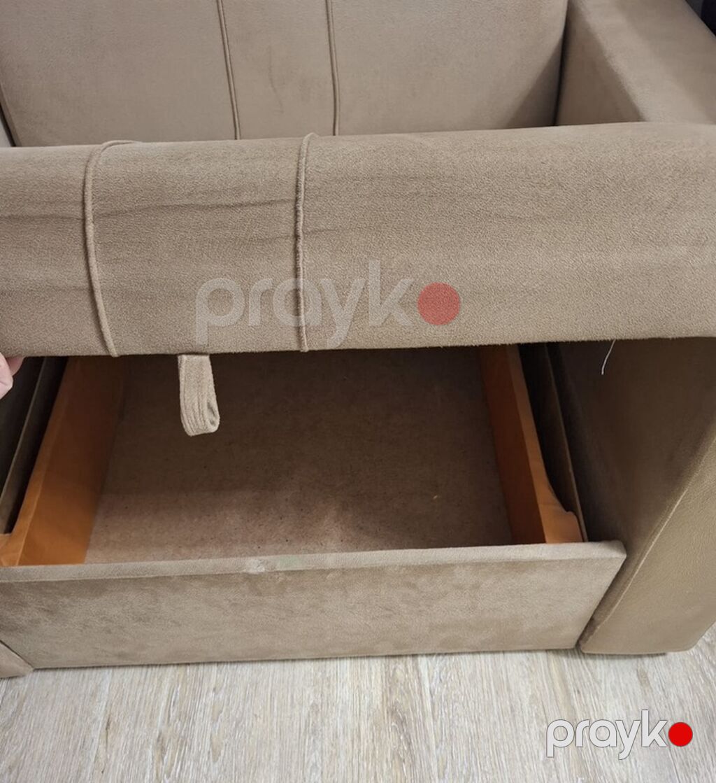 Qatlanan kreslo‑divan - Rəng: açıq bej - Material: yumşaq — Kreslolar, Masazır (3)