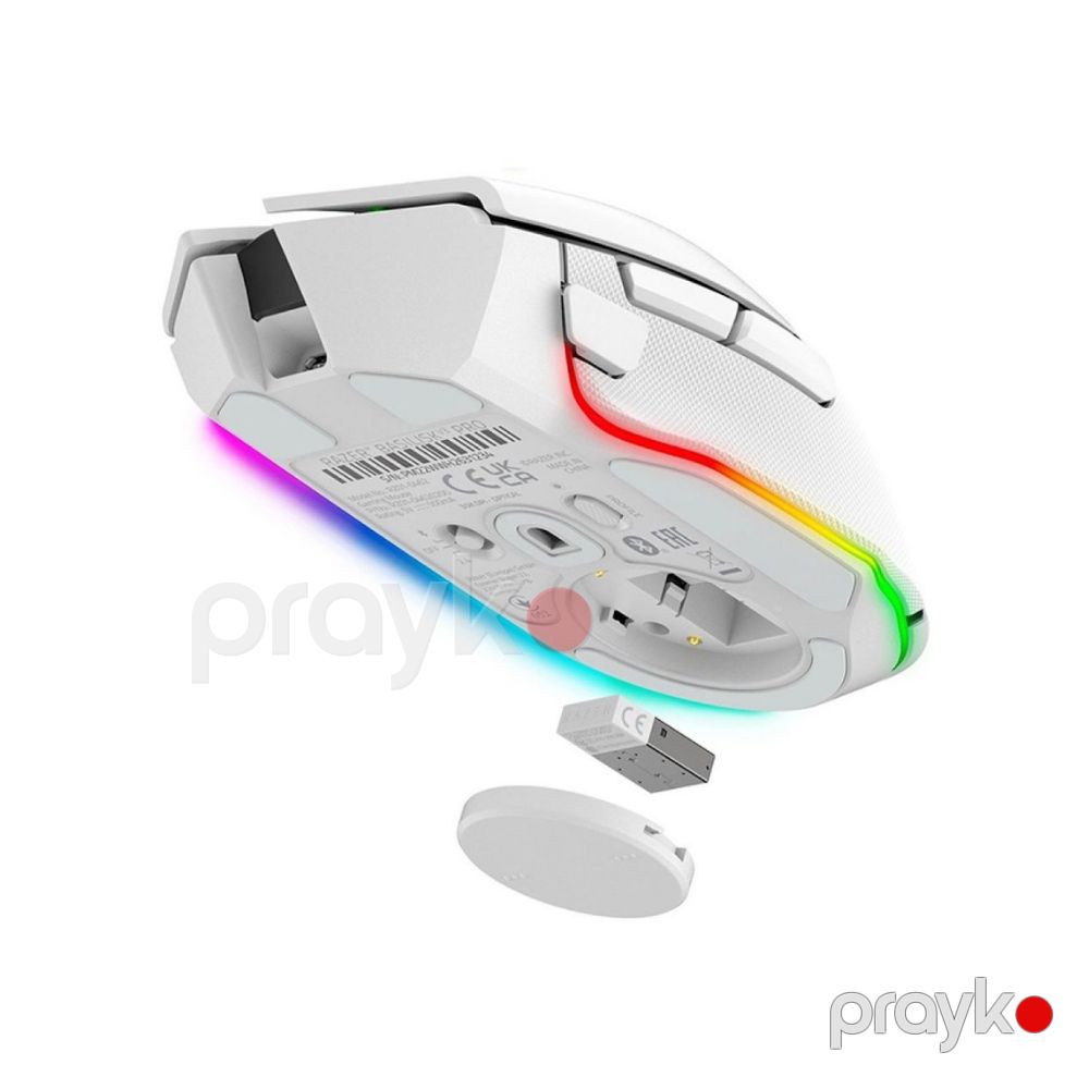 Razer Mouse Basilisk V3 Pro 35K, RGB, Usb-a/wl/bt, white (RZ01-05240200-R3G1) — Klaviaturalar və siçanlar, Bakı (2)