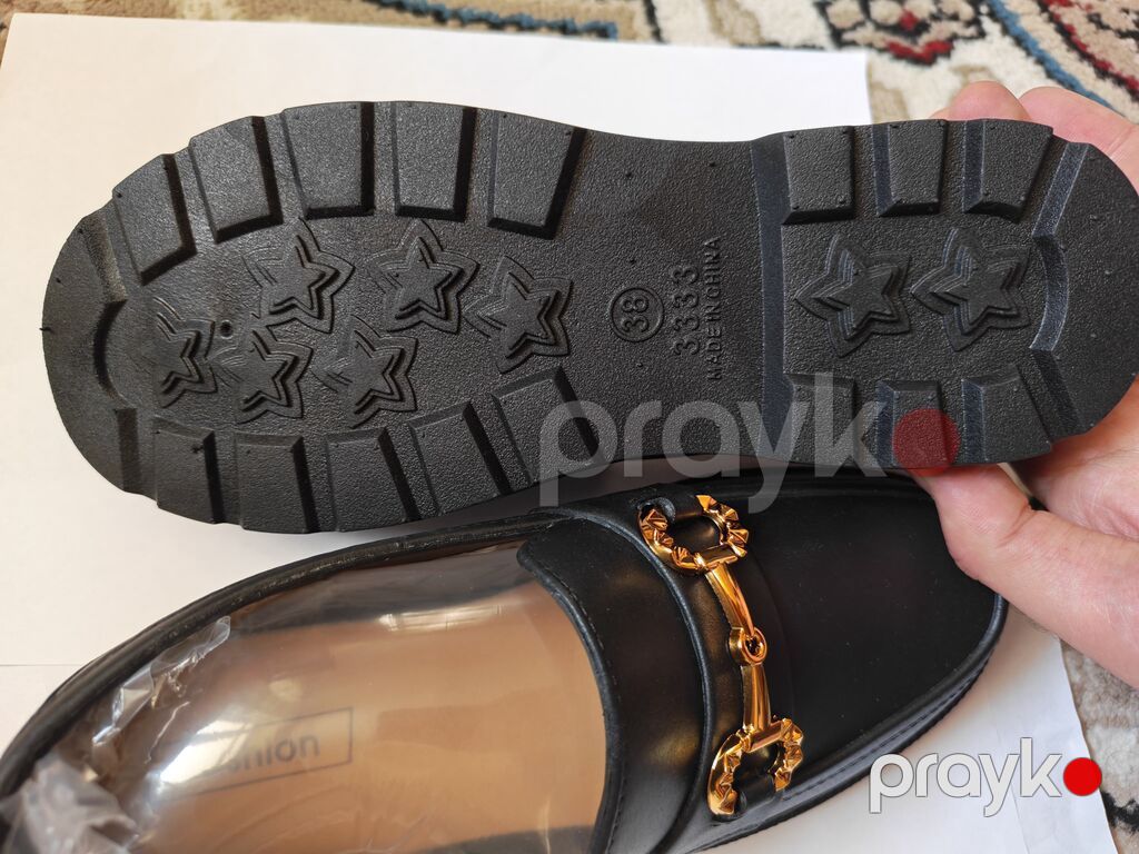Qadın loaferləri – qara, klassik dizayn - Material: hamarlanmış qara — Mokasin, Bakı (4)