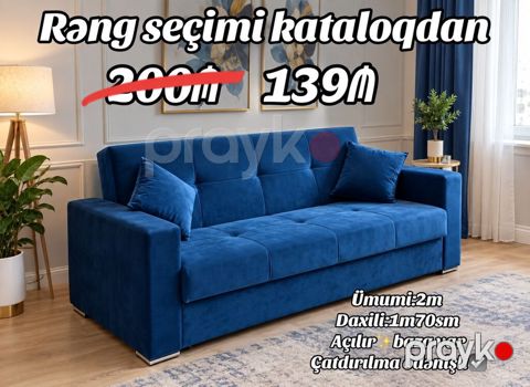 Açılan mexanizmalı, bazalı divan - Rəng seçimi kataloqdan - Ümumi — Bakı