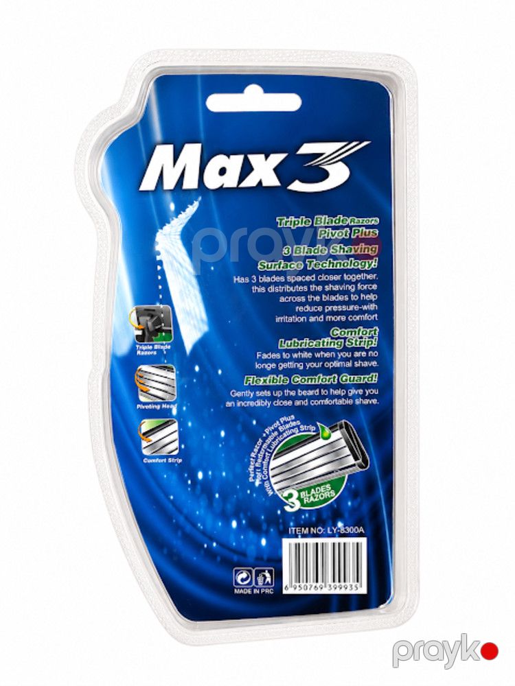 Birdəfəlik ülgüc Max 3 Triple Blade, 2 əd — Mallar, Bakı (2)