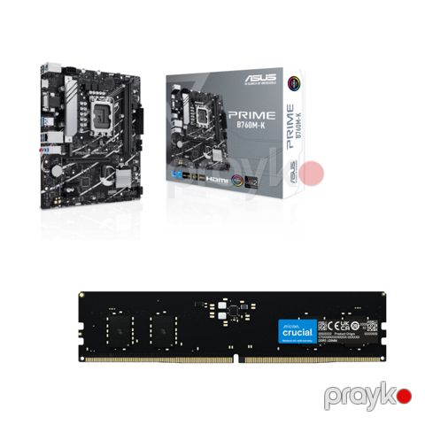 Komponent Kombo – ASUS Prime B760M-K ana plata + Crucial 16GB DDR5 5600MHz RAM (KOM-MR-135) — Bakı