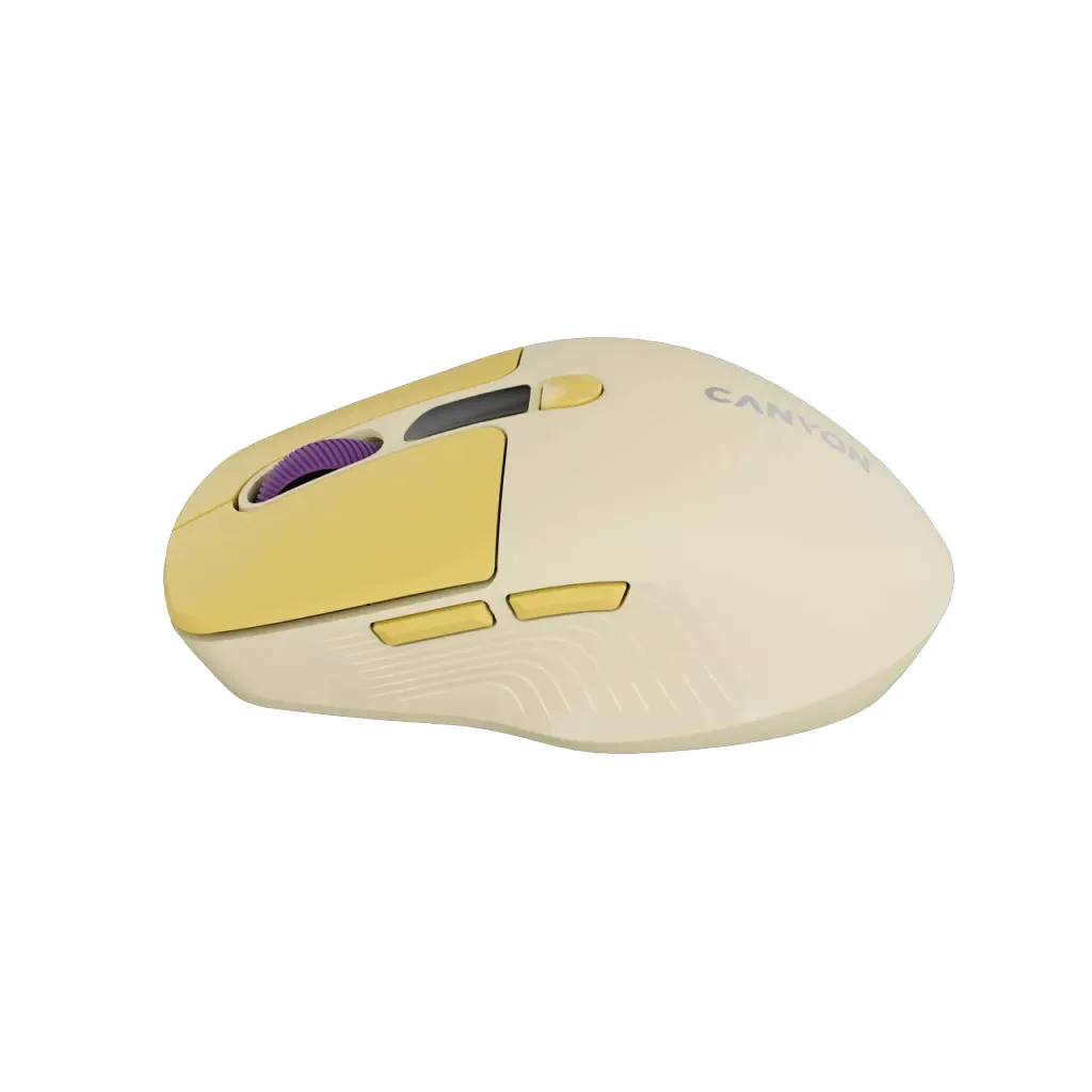 Mouse Canyon MW-26 LCD Silent Dual Mode Wireless Yellow — Mallar, Bakı (4)