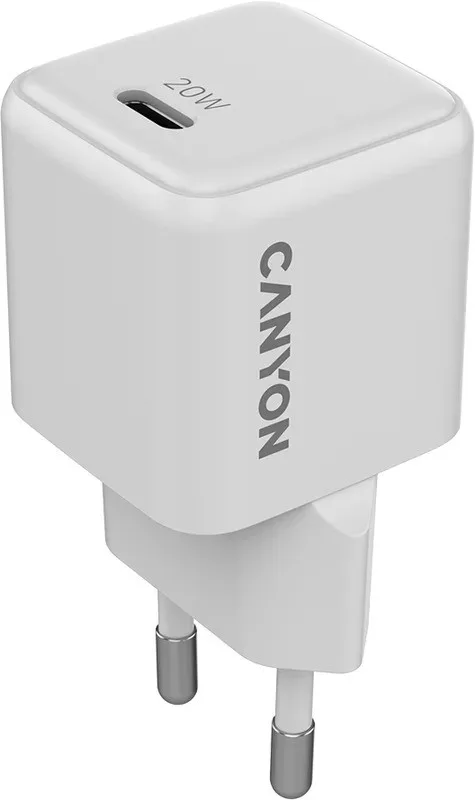 Adapter Başlığı Canyon CU20C GaN 20W 1xPD EU White — Bakı