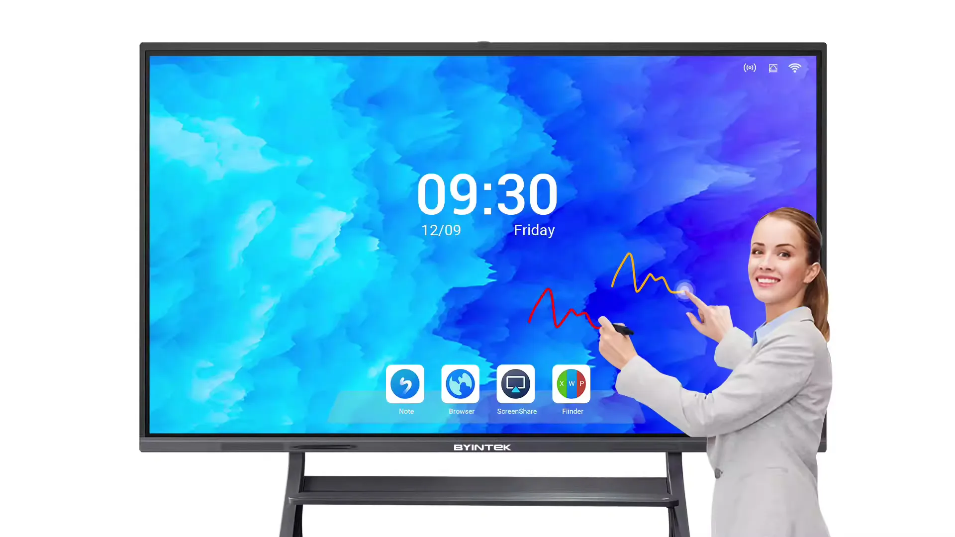 Smart Lövhə Byıntek D65+Stand — Mallar, Bakı (3)